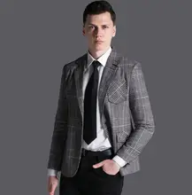 Vintage plaid coats mens top 2017 spring and autumn jackets mens fashion long-sleeve fashion outerwear fashion high quality 3XL