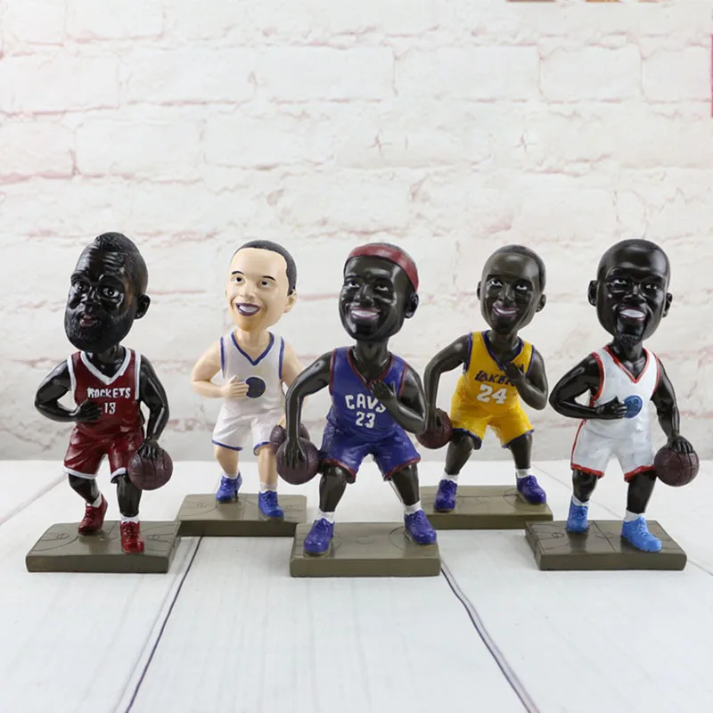 

[New] 19cm basketball star Jordan Harden James kobe Bryant Action Figure model Car decoration Phone holder toy