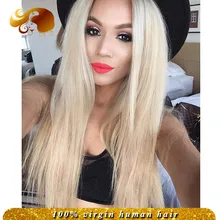ALYSSA 8A Best Brazilian Straight 613 Blonde Color Full Lace Wig With Baby Hairs Virgin Hair Lace Front Human Hair Wigs Natural