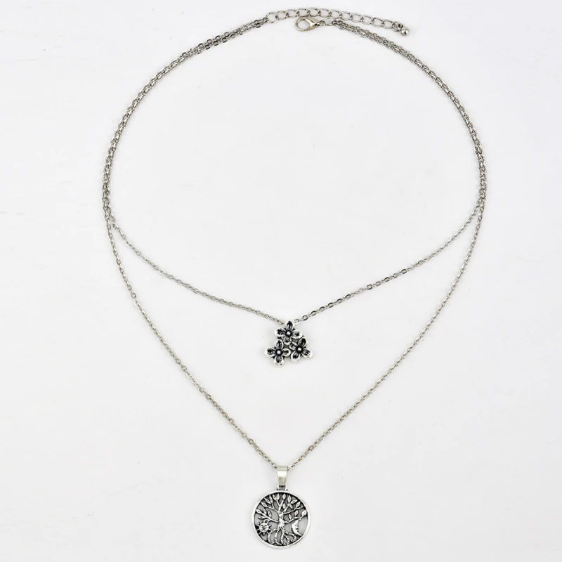 Новое ожерелье, распродажа, народное ожерелье в богемном стиле, популярное женское цветочное многослойное простое ожерелье, модное ювелирное изделие