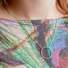 Модный простой круглый чокер ожерелье Eurpean и американская короткая цепочка ожерелье s для женщин золотой круг-воротник женские ювелирные изделия подарок