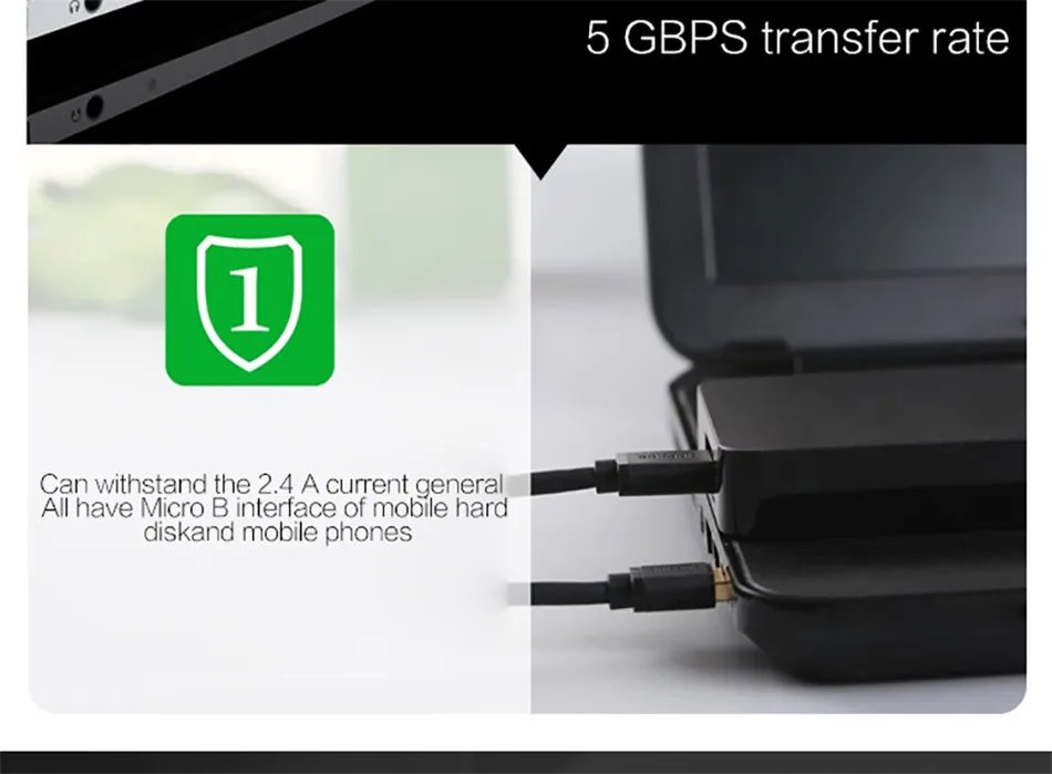 QGEEM 1M USB 3.0 Type A to Micro B Extension Cable For External Hard Drive Disk HDD Samsung S5 Note3 USB HDD Data Cable          (14)