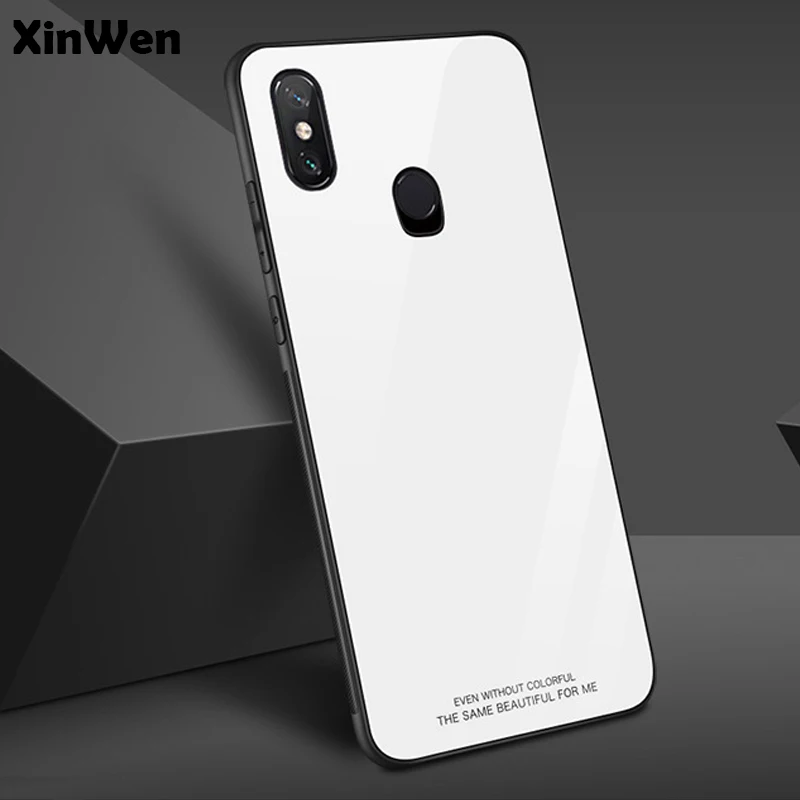 

XinWen luxury shockproof caso case for xiaomi mi a2 lite um 2 a2lite Edge soft TPU tempered glass phone case