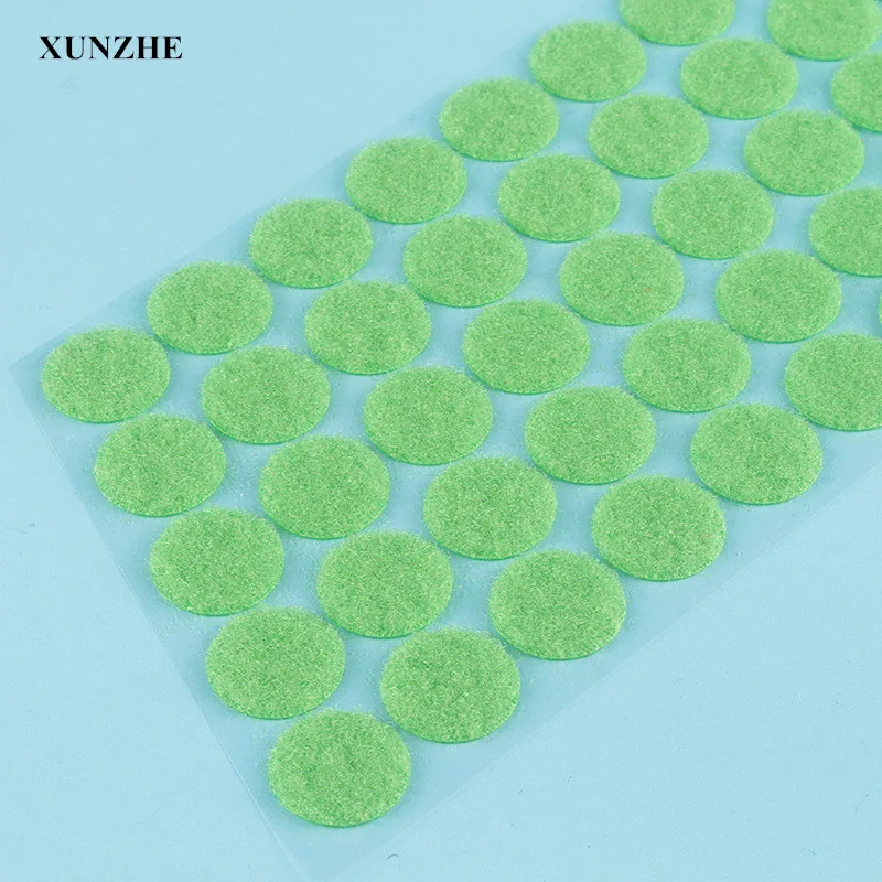 

Green 100 Pair 10mm Diameter Nylon Fabric Sticky Back Round Coins Hook and Loop Self Adhesive Fastener Dots Tapes hook loop tape