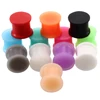2 piezas del oído de silicona túnel Flexible Hider tapones Piercing colores mezclados doble Flare Ear Plug Expander Camilla joyería del cuerpo ► Foto 3/6