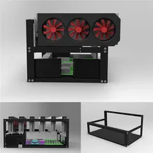New Crypto Coin 6 GPU Open Air Mining Frame Rig Case Up to 6 Graphic Card Open Air ETH BTC Ethereum Miner Computer Case Towers