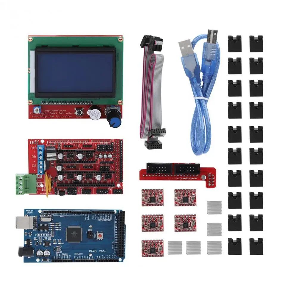 VBESTLIFE 3D-принтеры материнской ПЛАТФОРМЫ 1,4 ShieldCircuit BoardStepper MotorLCD для Arduino RepR 3D-принтеры Управление Панель Suite