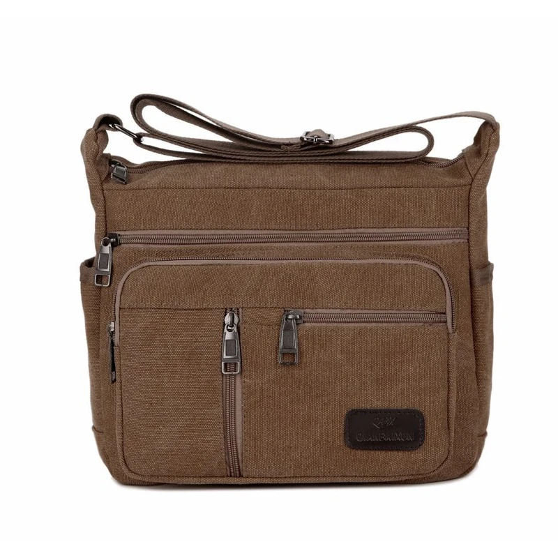 

Multifunction Retro Canvas Men Shoulder Bags For Teenager Fashion Male Leisure Shoulder Bags High Quality Men Travel Bags KZMB01