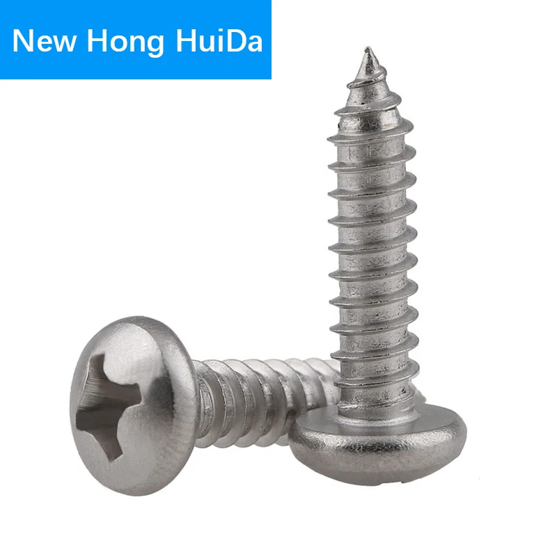 

M5 Phillips Cross Recessed Round Pan Head Metal Self Tapping Screws Thread Metric Bolts Fastener Hardware 304 Stainless Steel
