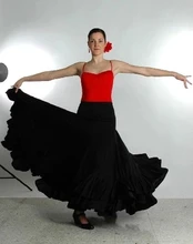Profesjonalne długie Flamenco spódnice kobiety panie czerwony czarny Flamenco kostium taneczny hiszpański Flamenco sukienka tanie i dobre opinie WOMEN spandex Poliester RM--S82 V S Q Flamenco Skirt S M L XL XXL XXXL Black Red Skirts only not including Tops Fits true to size take your normal size