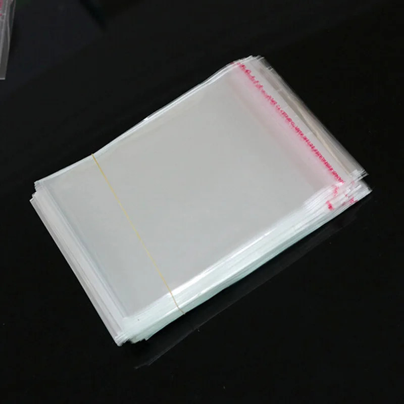 Free Shipping 100pcs/lot 14x24cm Clear Adhesive Seal Plastic Opp Bag