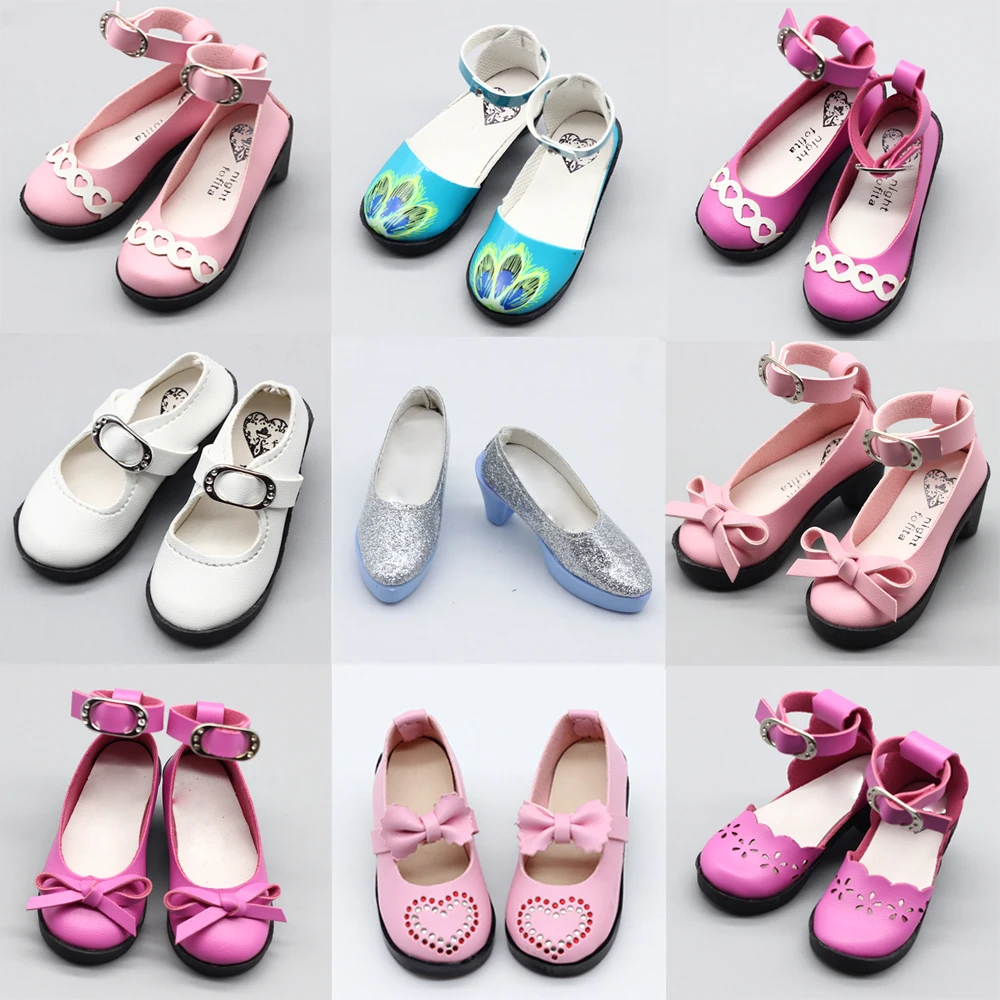 

1pair 7.8cm 1/3 Dolls PU Leather Shoes for 16inch 60cm BJD SD dolls fashion shoes free shipping