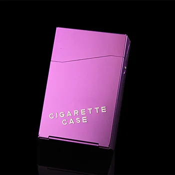 Модный креативный металлический чехол для сигарет для мужчин, стандартная коробка для сигарет, алюминиевая Подарочная коробка для сигарет 94*60*28 мм - Цвет: 1