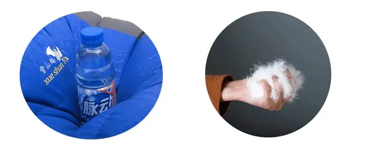 Recheio de Pato para Baixo Chegada de Alta Acampamento ao ar Xueshanfu 1800 e 2000 e 2200g Branco Novo Qualidade Livre Respirável Confortável Dormir Saco 10 Sacos de dormir