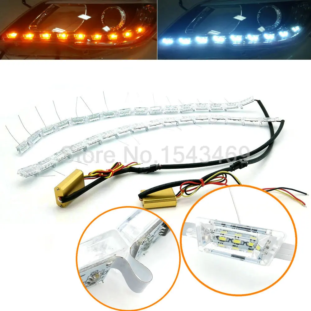 2016 High power flexible Crystal Flowing vinstar led DRL day light