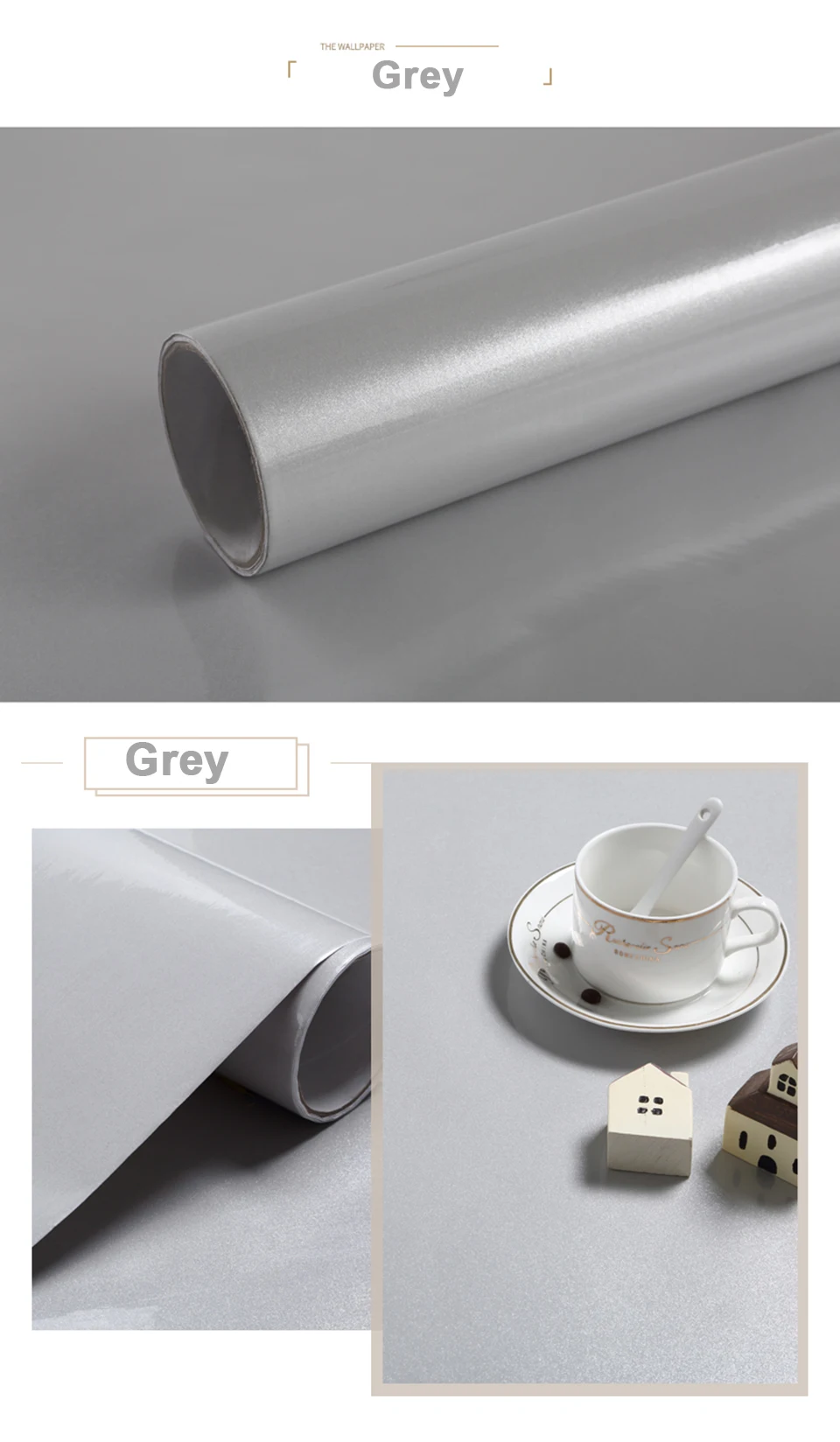 3M Glossy DIY Adhesive Vinyl Film Furniture Renovation Stickers Kitchen Cabinet Contact Paper Waterproof Self adhesive Wallpaper