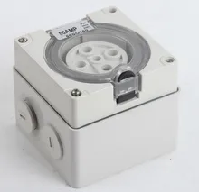 500 Volts 50A 3 fase 5pin 5pin tomada à prova d’ água macho angular aparelhagem Australiano 50A fonte de alimentação à prova d’ água tomada de cotovelo
