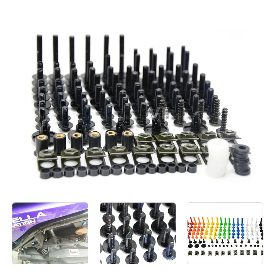 

universal Motorcycle cnc Sportbike Fairing Bolt Kit Body Fastener Clips Screw Fit For yamaha fz6 r6 fz1 r1 ybr 125 r25 xj6 xjr