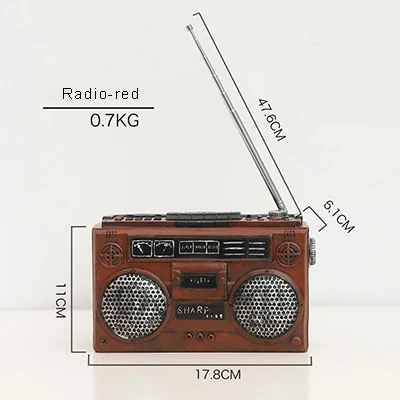 Креативный винтажный граммофон Ретро Смола антикварная модель граммофона робот украшение «ветряная мельница» Радио Модель домашний декор праздничные подарки - Цвет: radio3