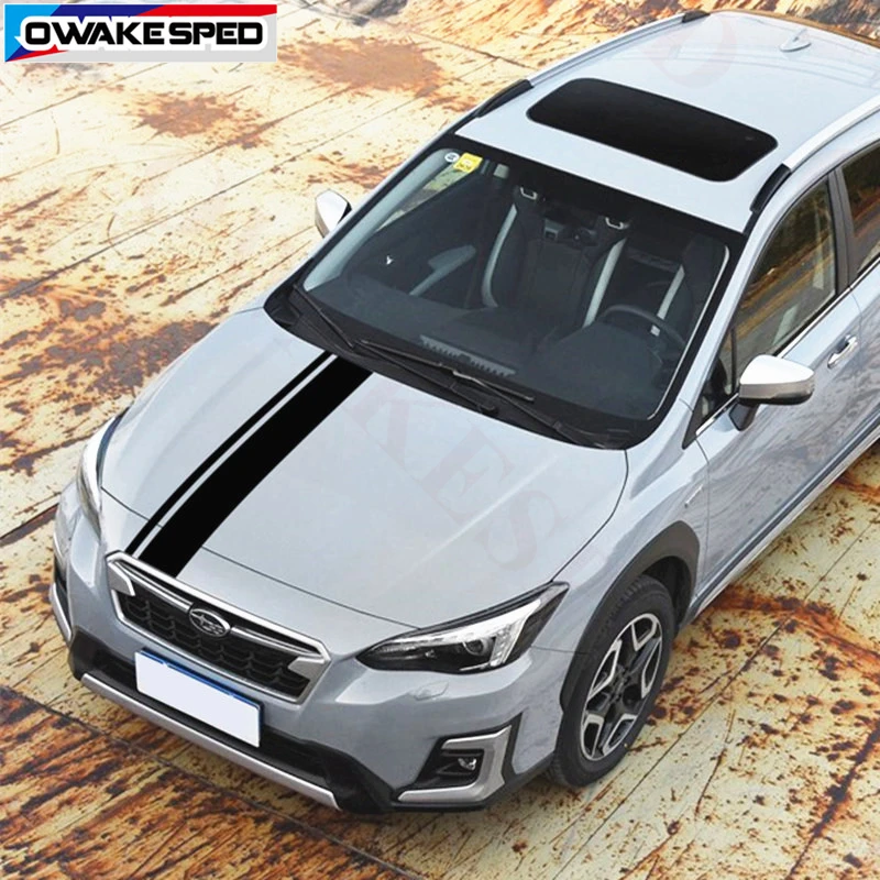  Car Bonnet Stripes Sport Styling Hood Decor Stickers Auto Front Engine Cover Trim Vinyl Decals For 