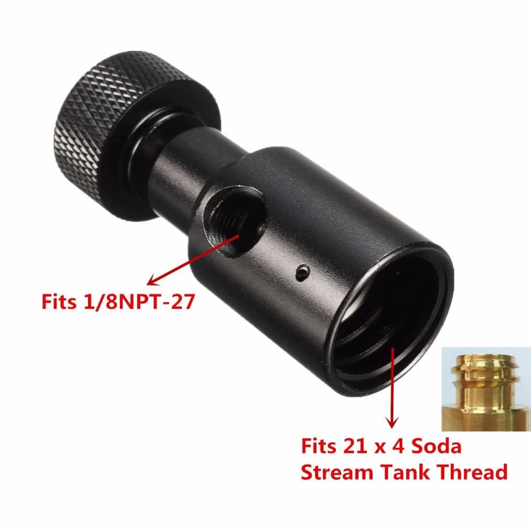 Metal Plant Aquarium CO2 On/Off Adapter For Fill Soda Stream Tank Thread
