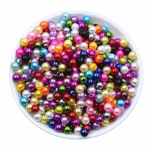Quente 6/8mm acrílico redondo espaçador solto pérola contas para descobertas jóias fazendo diy pulseira colar brincos acessórios de jóias