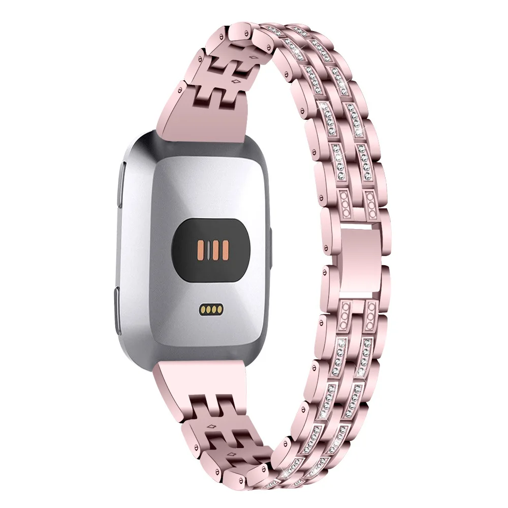 2 в 1 браслет из нержавеющей стали для Fitbit Versa экран защитная пленка браслет сменный браслет наручных часов для Fitbit Versa ремешок