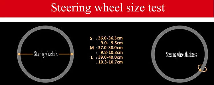 All Size 36-40cm Car Styling Genuine Leather Auto Car Steering Wheel Cover Cap Anti-slip Car Decoration With Needles and Thread 3