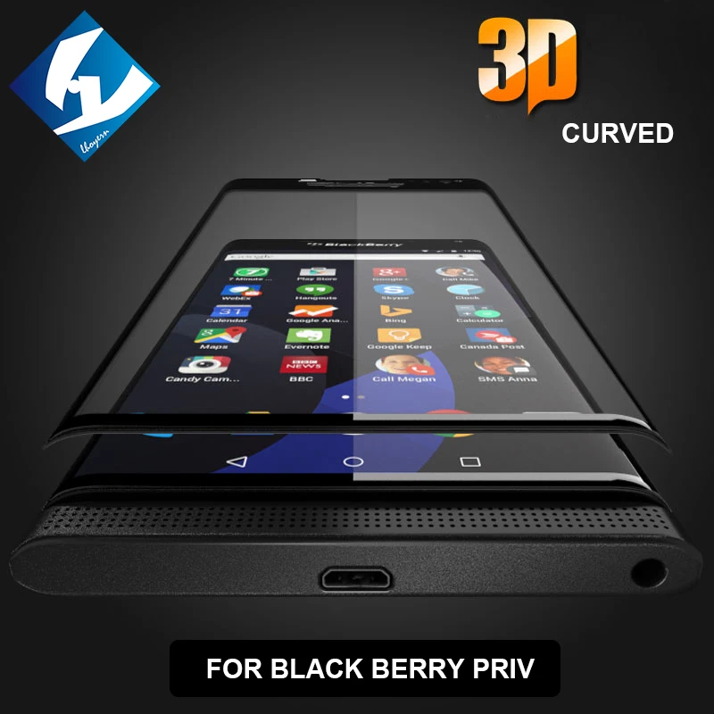 Кривая закаленное Стекло для blackberry priv Венеция полный охват Экран протектор stv100 4
