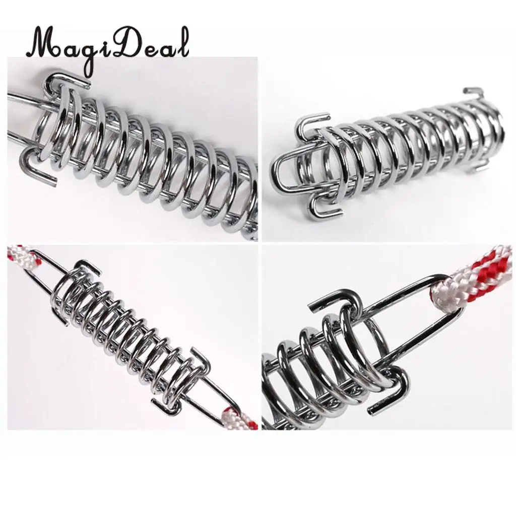 MagiDeal 5 Pieces Stainless Steel Camping Awning/Tent Spring Tensioner/ Tightener for Outdoor Camping Hiking Travel Picnic Beach