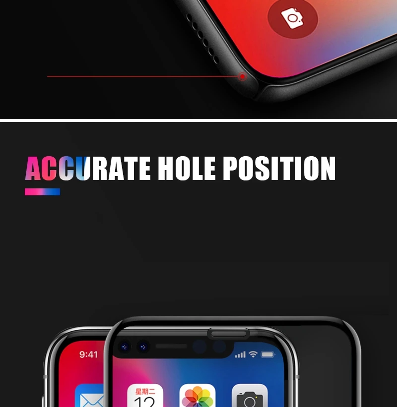Artisome Glass on the For iPhone 6 6s Screen Protector 6D Edge Full Cover Protective Glass on the For iPhone X 10 7 8 Plus       (8)