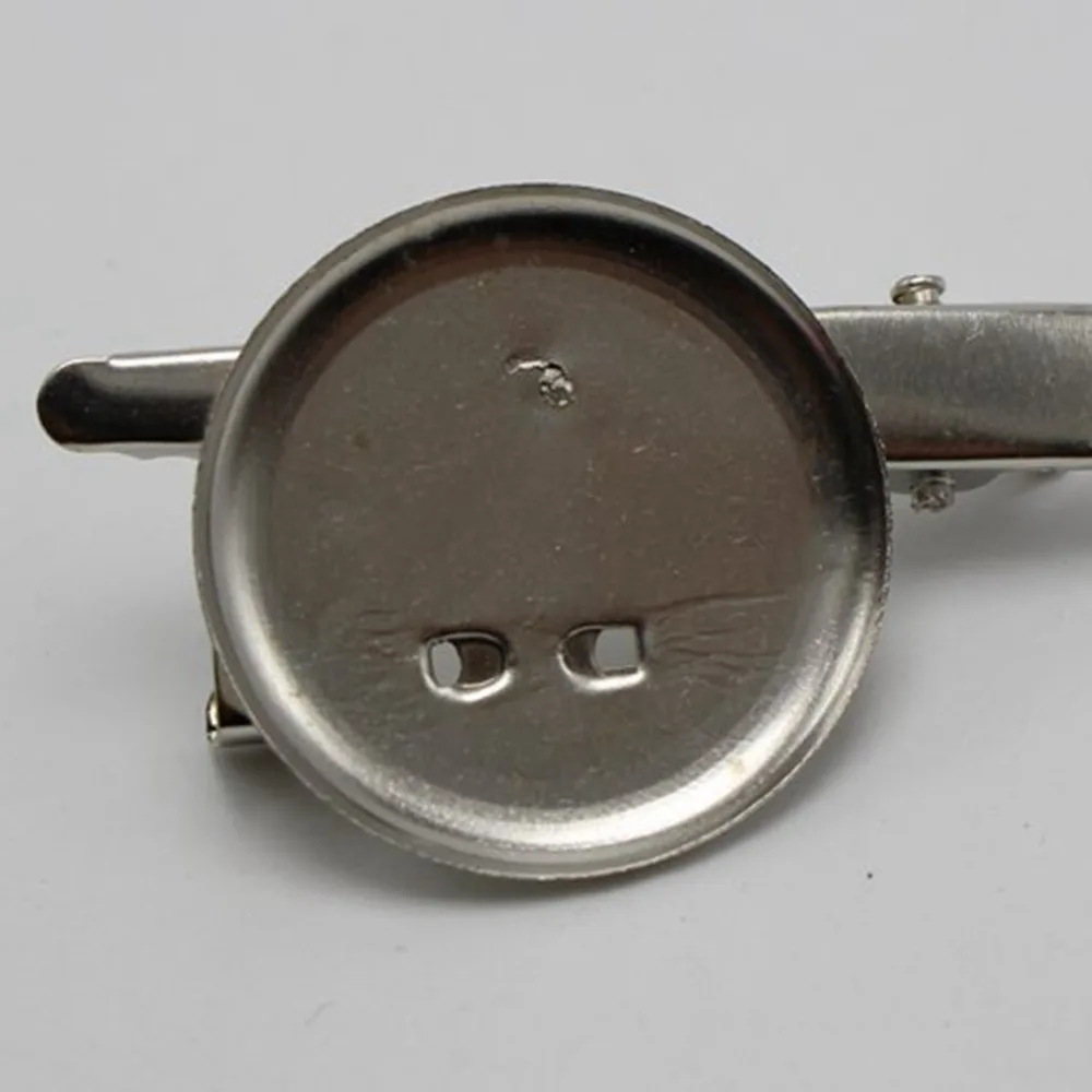 20 Silver Tone Round Glue On Pad Brooch Back Pin Clip Findings 39mm Jewelry Findings