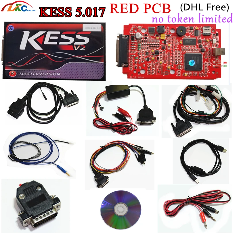 

DHL Free Master V5.017 KESS V2.23 Best RED PCB No Token Limited Newer SD Card ECU Programmer & Chip Tuning Tool For Cars