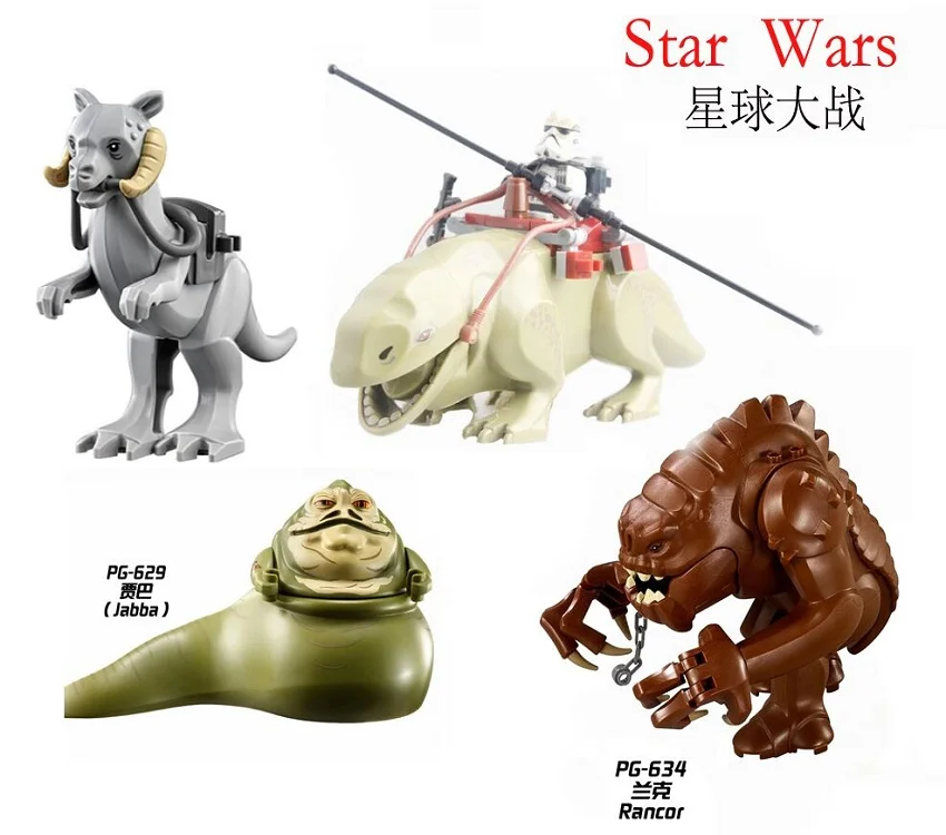 

Single Sale Super Heroes Space Wars Legacy Collection Jabba's Rancor Smaug Tauntaun Building Blocks Bricks Toys for kids Gift