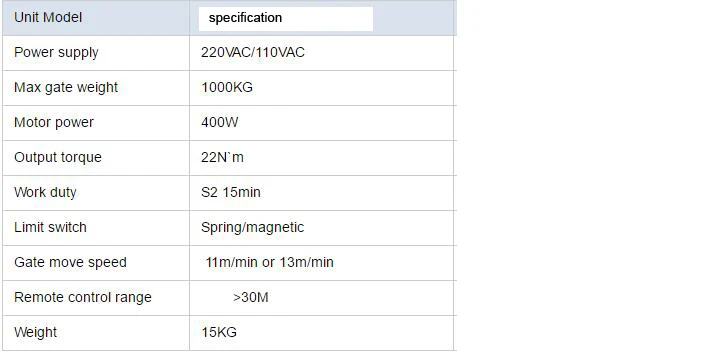 1000 кг привод для электрических раздвижных ворот Впускная система двигателя Автоматизация с 4 передатчиками(клавиатура, фотоэлементы, gsm-модуль для ворот опционально
