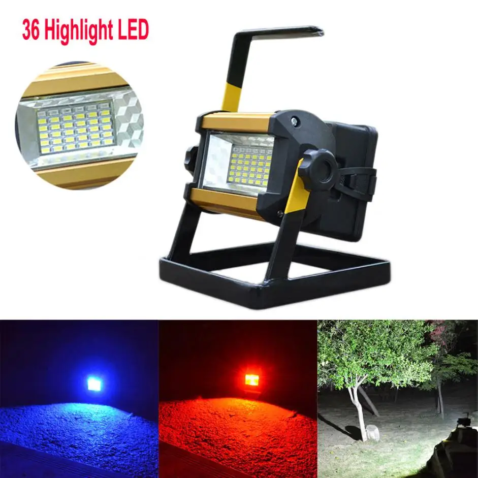 Высокое качество прожектор 50 Вт 36 LED Портативный перезаряжаемый точечная работа