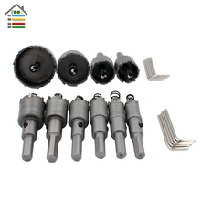 10pcs Tungsten Steel Carbide Tipped TCT Drill Bits Metal Drilling Stailless Cutter Hole Saw Set 16mm