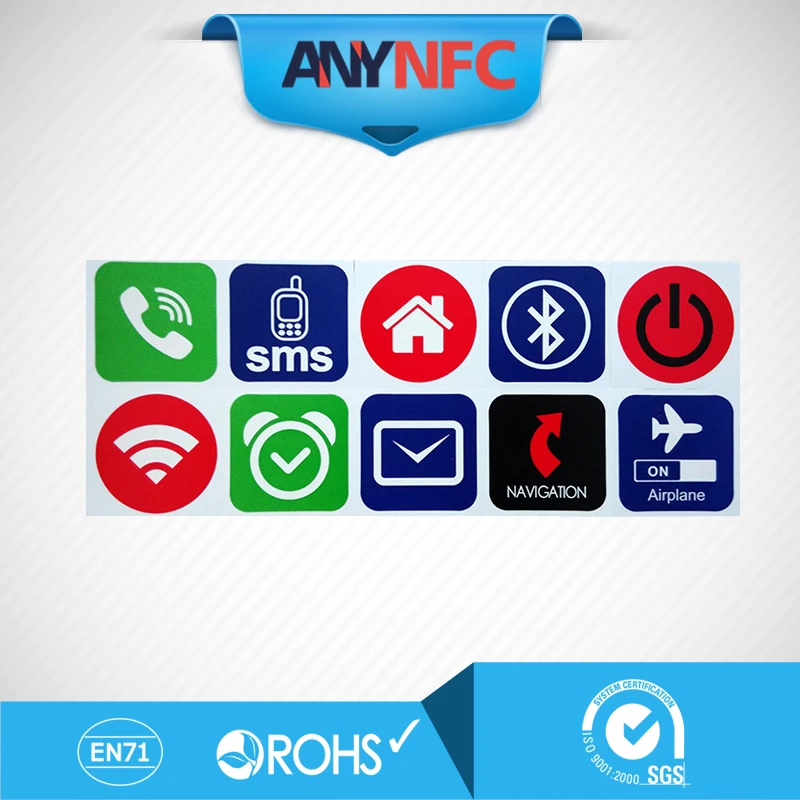 

10pcs/lot Newest Home NFC 213 chip Smart Label Stickers for easy life for all NFC Mobile Phones * free shipping