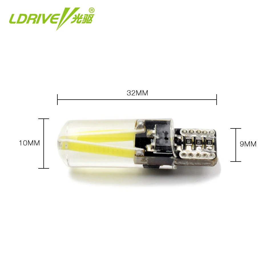 LDRIVE Canbus Error Free 12V 2 3 W светодиодный T10 силиконовый шарик 3000K 4300 К 6000 Цвет: желтый