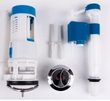

plastic Toilet button drain valve inlet valve full set water tank fittings