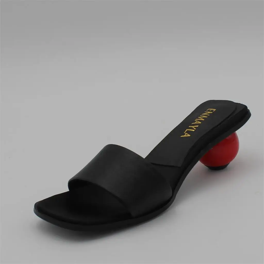 ENMAYLA/модные летние босоножки с открытым носком женские разноцветные Рыбак женская обувь черная обувь женские шлепанцы индивидуального дизайна