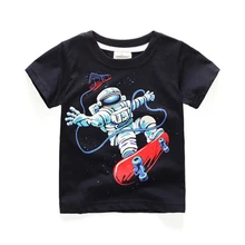 18M-6T Baby Boy T-shirt Cartoon Casual Short -sleeve T-shirt High Quality 100% Cotton Kids Summer Clothes