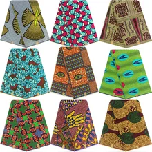 6 ярдов хлопок африканская восковая печать ткань, батик Анкара ткань для Пэчворк африканская настоящая восковая печать Африканская Хлопковая ткань HH-A1