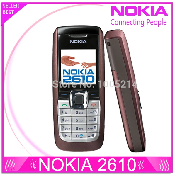 Refurbished Nokia 2610 original mobile phones internal 3MB GSM bar mobilephones free shipping