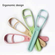 Пшеничный стебель Уход за полостью рта язык скребок для чистки языка щетка Зубная щетка для гигиены полости рта инструменты случайных цветов