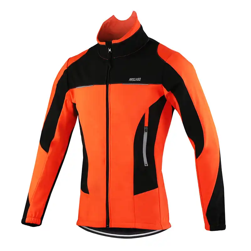 red waterproof cycling jacket