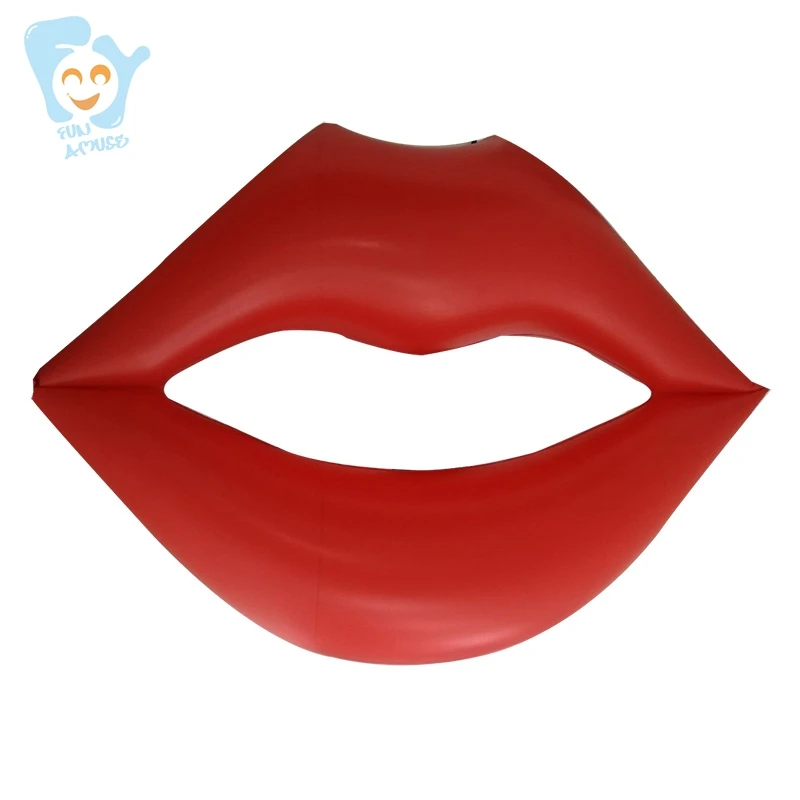 180cm by 120cm Giant Swimming Float Inflatable Red Lip Pool Floats