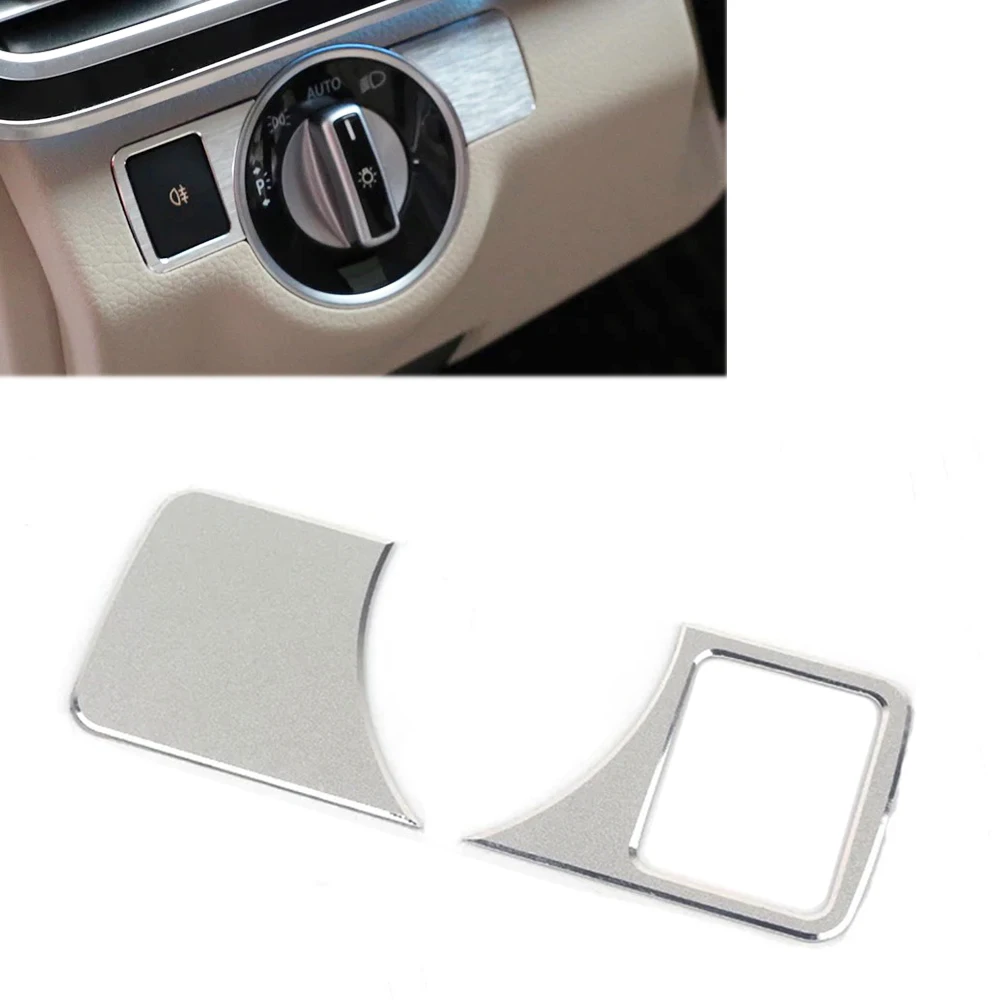 Alu Headlight Switch Frame Trim Cover for Mercedes BENZ W212 1