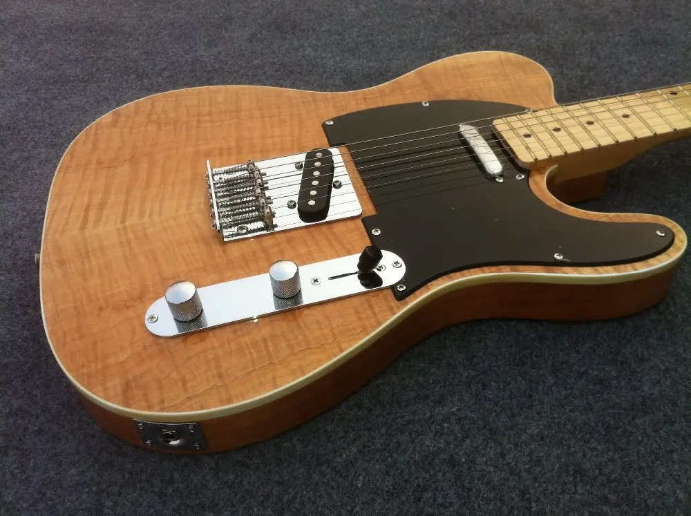 free shipping good quality TL electric guitar with flamed maple top mahogany bodyin Guitar from