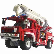 1036 шт. пожарная машина Exploiter кран Exploiture модель грузовика слинг Ван Building Block Набор Игрушка совместима с лего